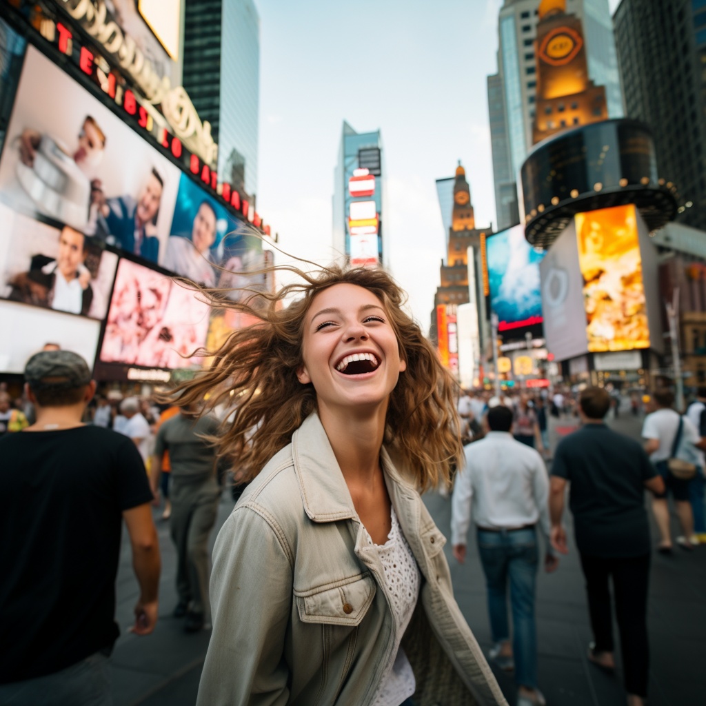 A photograph of the student in NY
